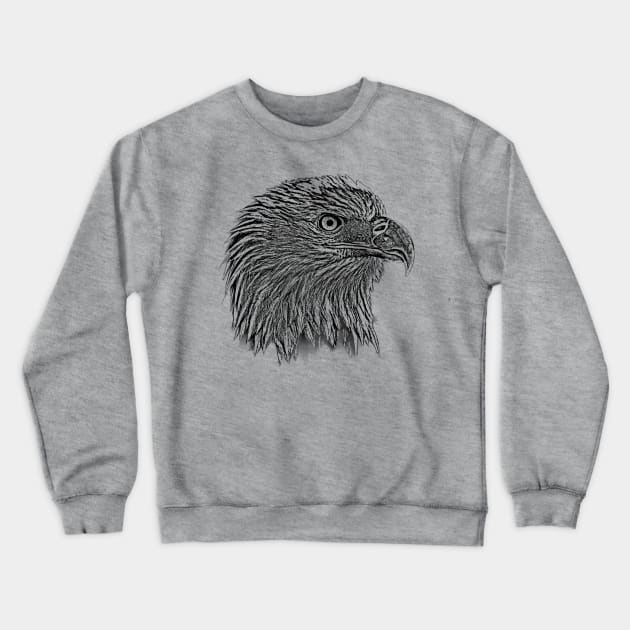 Bald Eagle, Wild and Free Crewneck Sweatshirt by ruben vector designs